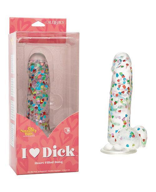 product image, Naughty Bits I Love Dick Heart Filled Dong - Multicolor - SEXYEONE