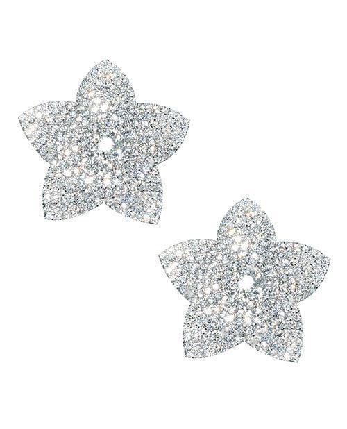 product image, Neva Nude Burstin Bloom Crystal Jewel Reusable Silicone Nipple Pasties - Clear O-s - SEXYEONE