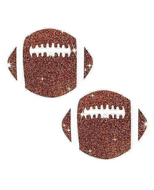 product image, Neva Nude Football Glitter Pasties - Brown O-s - SEXYEONE