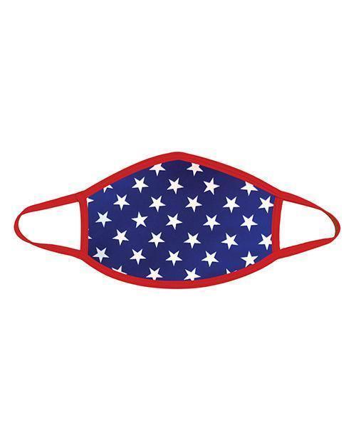product image, Neva Nude Murica Usa Blue Star Mask W/100% Cotton Liner Red - SEXYEONE