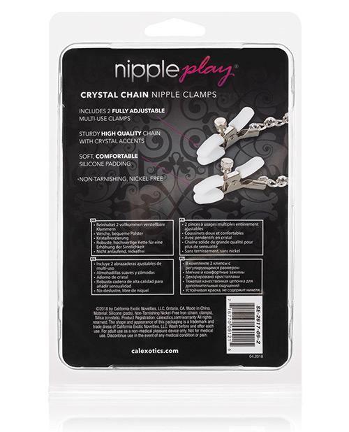 image of product,Nipple Play Crystal Nipple Clamps - Clear - SEXYEONE