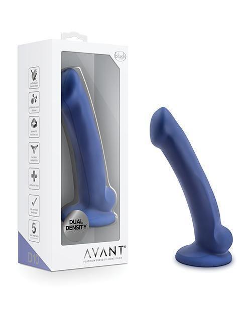 product image, No Eta Blush Avant D10 Silicone Dildo - Ergo Mini Indigo - SEXYEONE