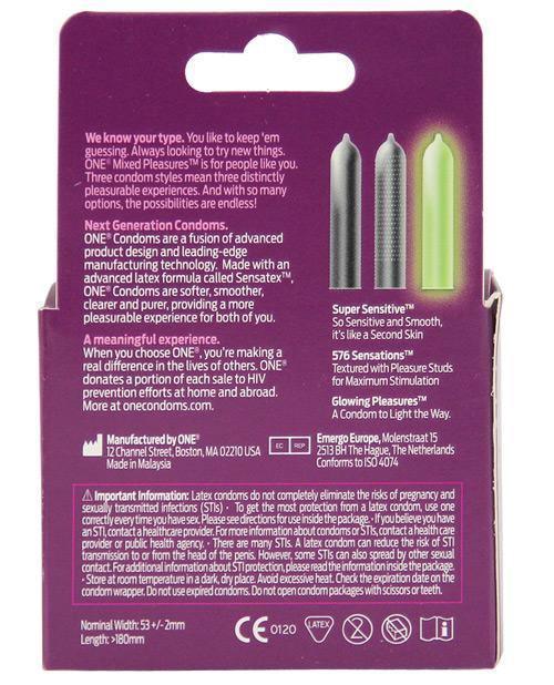 image of product,One Mixed Pleasures Condoms - SEXYEONE