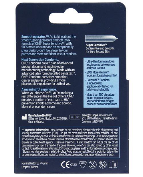 product image,One Super Sensitive Condoms - Box Of 3 - SEXYEONE 
