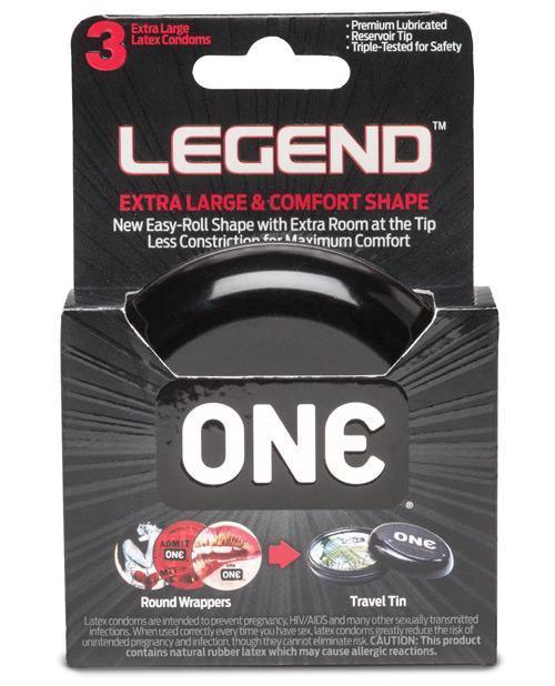 product image, One The Legend Xl Condoms - Box Of 3 - SEXYEONE 
