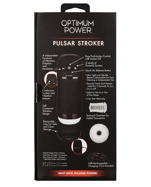 image of product,Optimum Power Pulsar Stroker - Black - SEXYEONE 