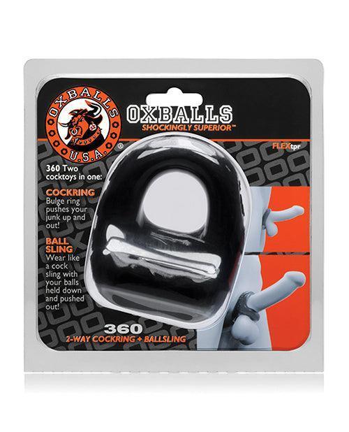 image of product,Oxballs 360 Cock Ring & Ballsling - Black - SEXYEONE