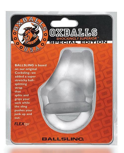 image of product,Oxballs Ballsling Ball Split Sling - Clear Ice - SEXYEONE
