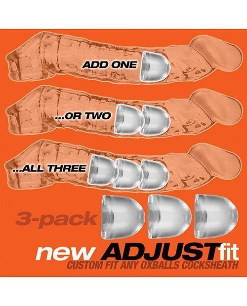 image of product,Oxballs Cocksheath Adjustfit Inserts - Pack Of 3 Clear - SEXYEONE