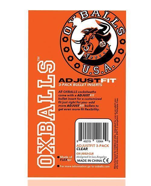 image of product,Oxballs Cocksheath Adjustfit Inserts - Pack Of 3 Clear - SEXYEONE