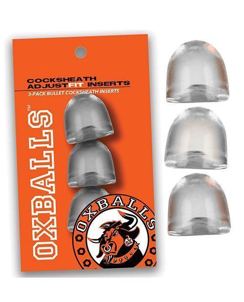 image of product,Oxballs Cocksheath Adjustfit Inserts - Pack Of 3 Clear - SEXYEONE