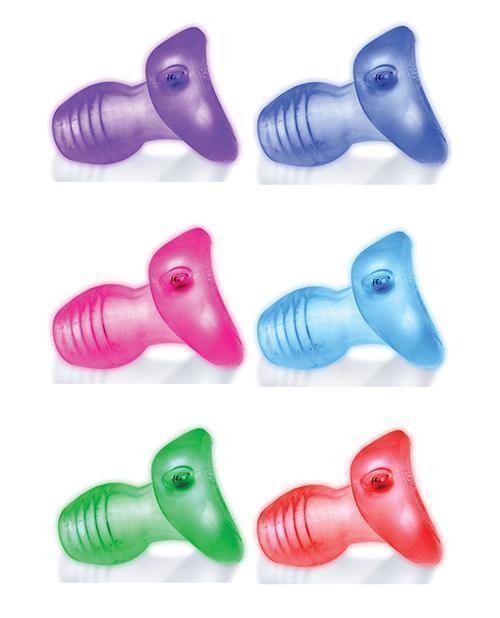 image of product,Oxballs Glowhole 2 Hollow Buttplug W-led Insert Large - Clear - SEXYEONE