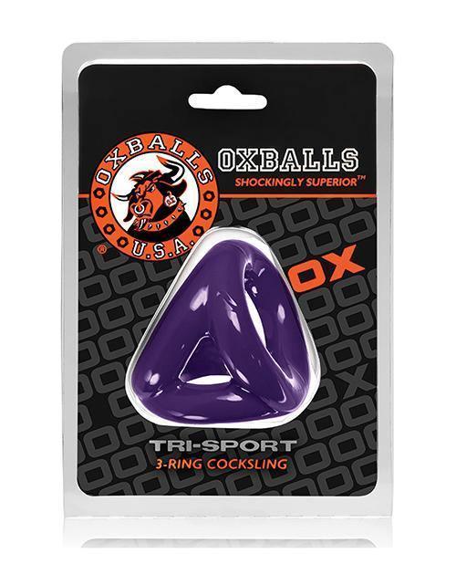 image of product,Oxballs Tri Sport Cocksling - Eggplant - SEXYEONE