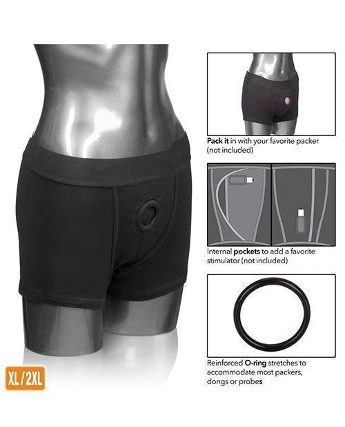 image of product,Packer Gear Boxer Brief Harness - Black - SEXYEONE
