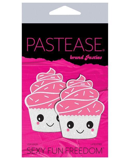 product image, Pastease Cupcake Glittery Frosting Nipple Pastie - White O-s - SEXYEONE