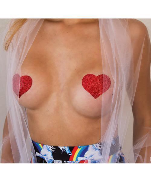 image of product,Pastease Glitter Heart W/bow - SEXYEONE