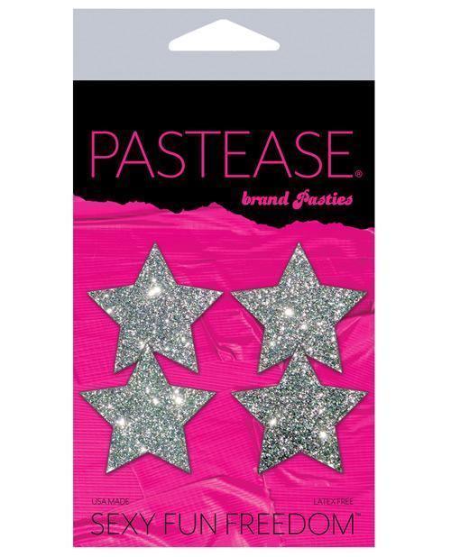product image, Pastease Petites Glitter Star - Silver O-s Pack Of 2 Pair - SEXYEONE