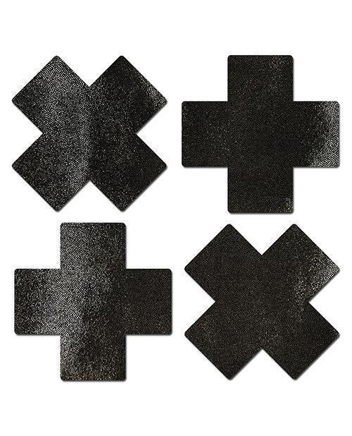 image of product,Pastease Petites Liquid Cross - Black O-s Pack Of 2 Pair - SEXYEONE