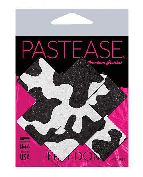 product image, Pastease Premium Plus X Cow Print Cross - Black-white O-s - SEXYEONE