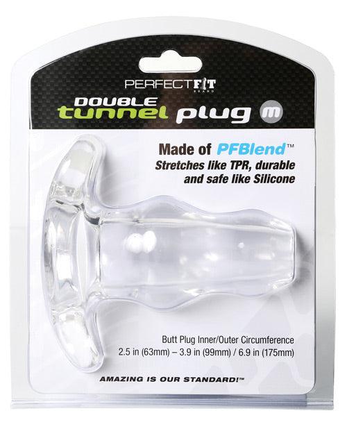 product image, Perfect Fit Double Tunnel Plug Medium - Clear - SEXYEONE