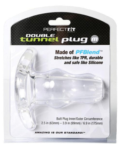 Perfect Fit Double Tunnel Plug Medium - Clear - SEXYEONE