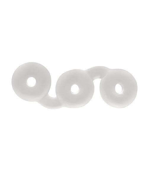image of product,Perfect Fit Triple Donut Ring - Clear - SEXYEONE