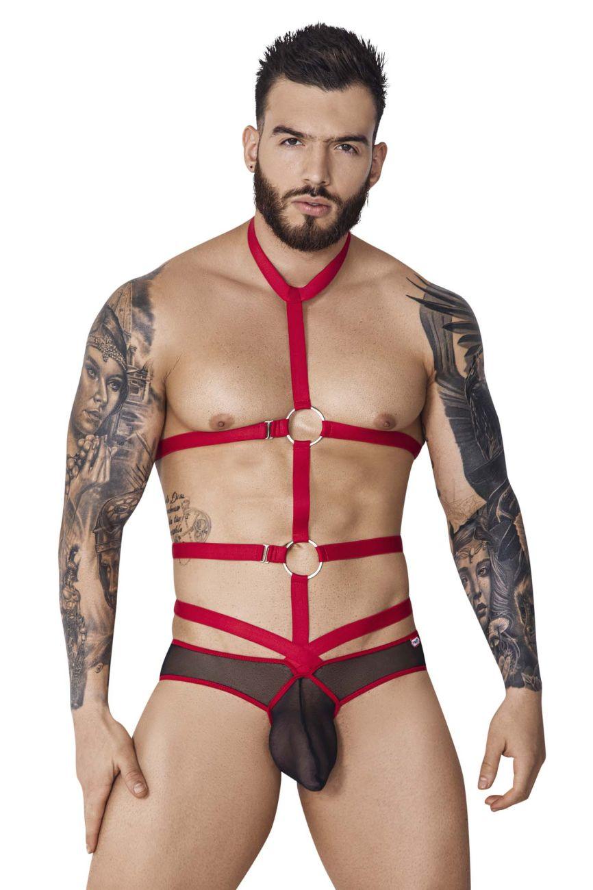 image of product,PIK 1084 Lips Harness Briefs - SEXYEONE