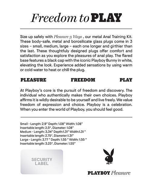 image of product,Playboy Pleasure Pleasure 3 Ways Butt Plugs - SEXYEONE