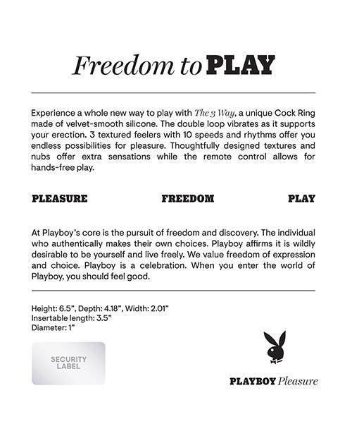 image of product,Playboy Pleasure The 3 Way Cock Ring - 2 Am - SEXYEONE