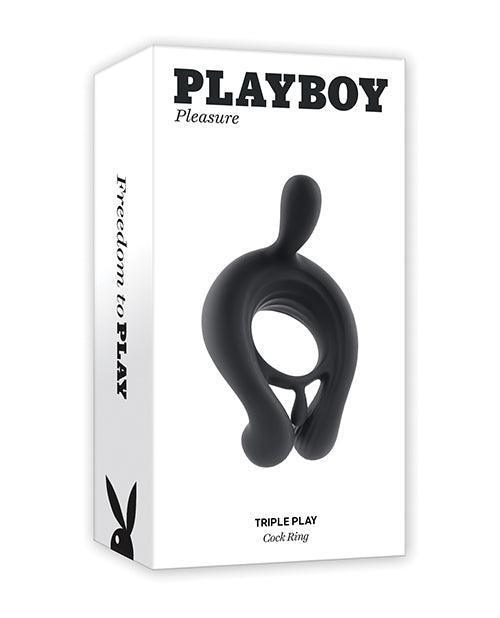 product image, Playboy Pleasure Triple Play Cock Ring - 2 Am - SEXYEONE
