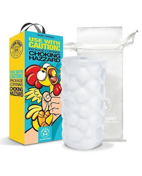image of product,Pleasure Package Use W-caution Tight Textured Stroker - White - SEXYEONE