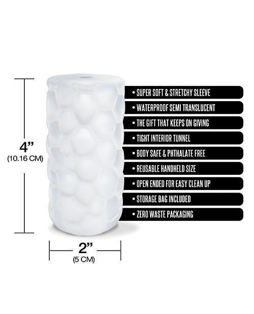 image of product,Pleasure Package Use W-caution Tight Textured Stroker - White - SEXYEONE