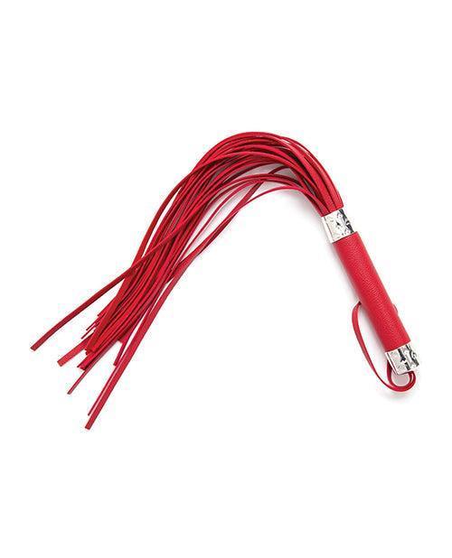 product image, Plesur 18" Vegan Leather Flogger - Red - SEXYEONE