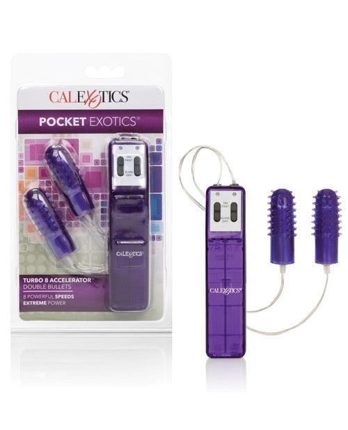 product image, Pocket Exotics Turbo 8 Accelerator Double Bullets - Purple - SEXYEONE