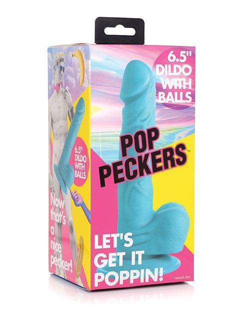 image of product,Pop Peckers 6.5" Dildo W/balls - SEXYEONE