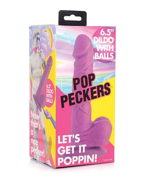 image of product,Pop Peckers 6.5" Dildo W/balls - SEXYEONE