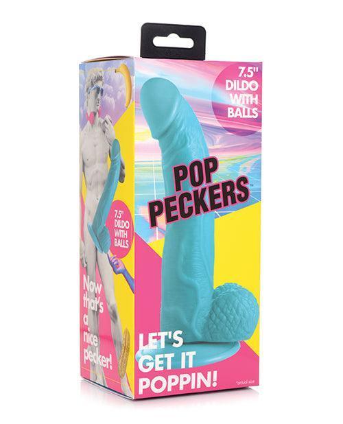 image of product,Pop Peckers 7.5" Dildo W/balls - SEXYEONE