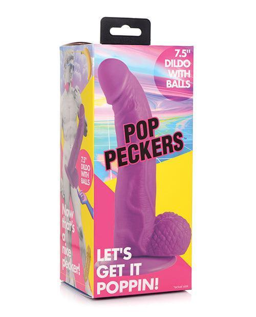 image of product,Pop Peckers 7.5" Dildo W/balls - SEXYEONE