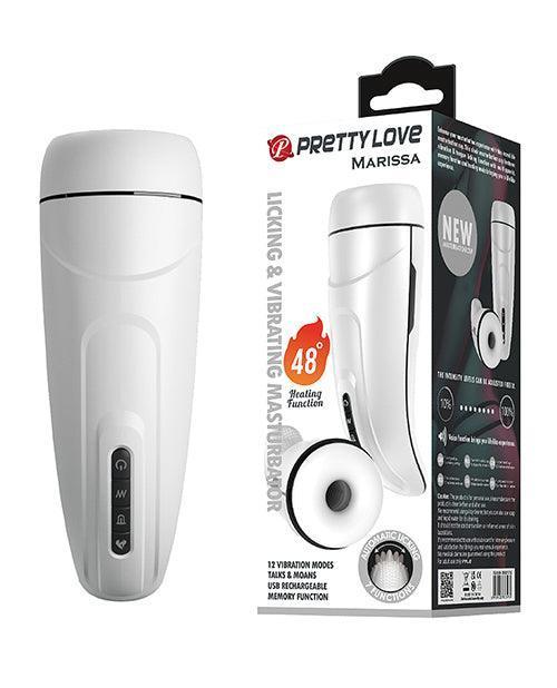 product image, Pretty Love Marissa Vibrating & Licking Masturbator - White - SEXYEONE