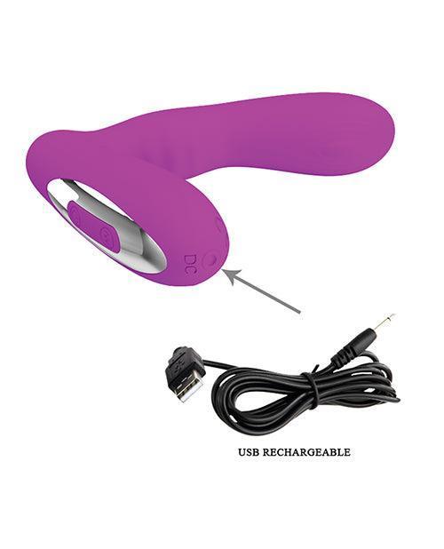 image of product,Pretty Love Piper Double Pulsation Vibe - Fuchsia - SEXYEONE