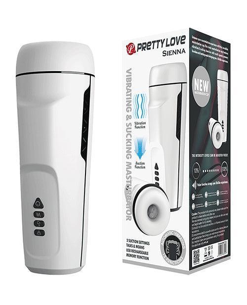 product image, Pretty Love Sienna Sucking & Vibrating Masturbator - White - SEXYEONE