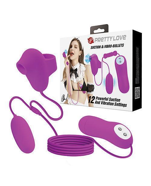 product image, Pretty Love Suction & Vibro Bullets - Fuchsia - SEXYEONE