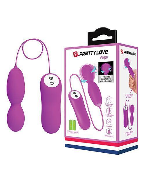 product image, Pretty Love Vega Rotating Head Mini Wand - Fuchsia - SEXYEONE