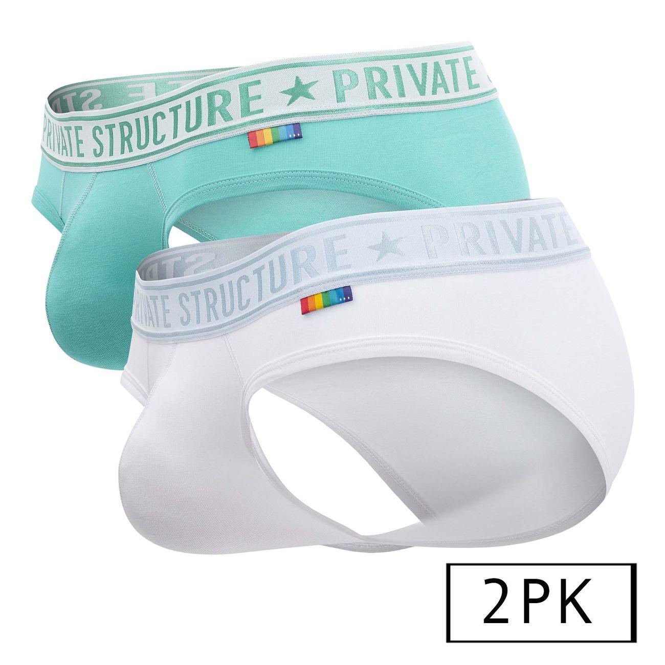image of product,Pride 2PK Mid Waist Mini Briefs - SEXYEONE