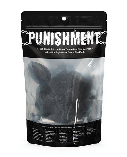 image of product,Punishment Bunny Tail Butt Plug - Black - SEXYEONE