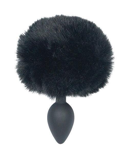 image of product,Punishment Bunny Tail Butt Plug - Black - SEXYEONE