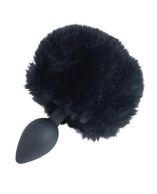 image of product,Punishment Bunny Tail Butt Plug - Black - SEXYEONE