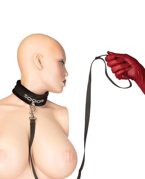 image of product,Punishment Crystal Detail Collar & 37" Leash - SEXYEONE
