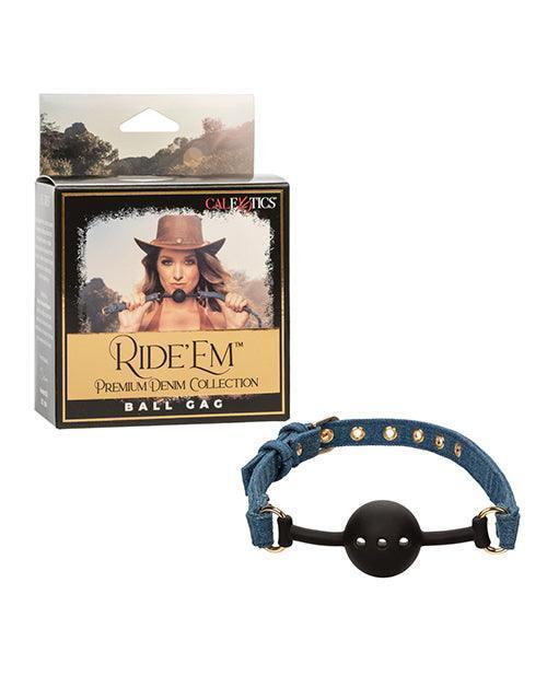 product image, Ride 'em Premium Denim Collection Ball Gag - SEXYEONE