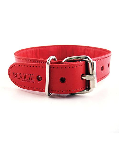 image of product,Rouge Leather O Ring Studded Collar - SEXYEONE